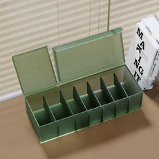 뉴심플몰 포카 수납 트레이딩카드보관함 서랍형 포카 수집카드 대용량 투명 정리상자, 녹색 보관함(칸막이 6개 700장)