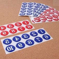 무유2 원형 번호판 스티커 일련번호스티커, 파랑