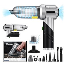 세이커 블 휴대용 자동차 진공청소기 무선 17 000PA 고출력 미니 및 가정 사무실 청소용 브러시리스 모터가 장착된 에어 더스터 HL133 올리브 그린, Bla