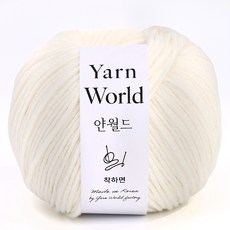 착하면 50g 뜨개실 얀월드 얀메이크, 1개, 002. 크림바닐라 50g