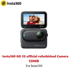 인스타360 공식 리퍼비시 X4 /X3 /GO 3S/ ACE PRO 액션 카메라 방수 안정화 캠코더, 02 GO 3S 128G Black