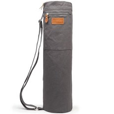 조절 가능한 스트랩과 포켓이 있는 엘렌츄어 캔버스 요가 매트 가방 여성 및 남성용 풀집 여행용 체육관 토트 1/4인치 1/3인치 두께 매트 요가 운동 야외용 경량 캐리어, Gray, 1개