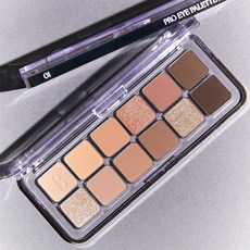 CLIO 十二色眼影盤 細閃珠光 暖春眼影 冷色眼影, 1個, 01 coral studio