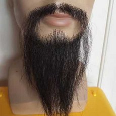 인조 수염 공연 변장 털보 사극 구레나룻 영화 산신령, A타입 - 검은수염 + 접착제, A타입 - 검은수염 + 접착제