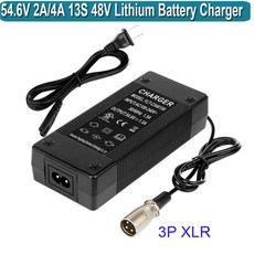 전기 이동성용 XLR 리튬 배터리 커넥터 54.6V 2A 48V 13s, 02 AU PLUG, 01 54.6V 4A