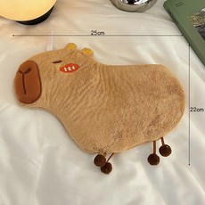 【拍拍】水豚君擦手巾 卡皮巴拉 浴室擦手巾 水豚君 吸水擦手巾 不掉毛擦手巾【A60】, 1個, 害羞水豚君