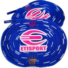 ETISPORT 전문 플랫 끈 한 쌍 하키 아이스 부츠 바퀴 달린 라인. 저항성. 길이 3m - 118인치 파란색 174015, 블루