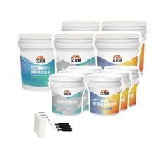 艾克獅 屋頂防水套組 25坪加強版, 1個, ★25坪加強版套組★冰涼白(贈滾刷3支),含稅價(開發票)