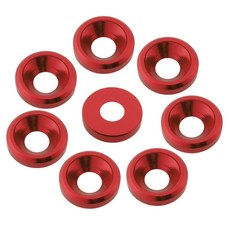 40팩 HobbyPark 알루미늄 M3 / M4 양극 M5 플랫 빨간색 하드웨어 컬러 산화 볼트 와셔 나사 카운터싱크