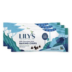 릴리스 베이킹 스테비아 감미료 무설탕 저탄수화물 키토 친화 Lily's Baking By Stevia Sweetened No Added Sugar LowCarb KetoFrie, 1개
