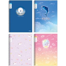 아이비스 초등 슬림형 독서노트 좁은칸 28매 스프링공책 초등독서노트, 여_랜덤1개