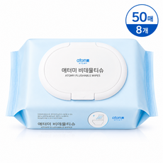 애터미 비데 물티슈 캡형 (50매 x 8팩), 8개, 50개입, 337.5g