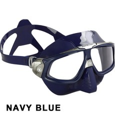 Aqua Lung SPHERA X 自由潛水面鏡，超廣角球面鏡片，低容積舒適貼合，專業級潛水裝備, NAVY BLUE