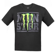 몬스터 뉴빅로고 반팔티 블랙 화이트, 2XL