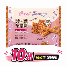 찹쌀 누룽지 츄러스맛 바삭한 전통간식 쌀 튀김 스낵, 10개, 300g
