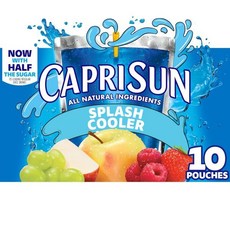 외국 주스 비타민 음료 카프리 선 스플래시 쿨러 바로 마실 수 있 주스(10 파우치), Splash, 60 Fl Oz (Pack of 1), 177ml