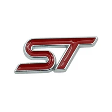 자동차 스티커 엠블럼 로고 3D ST 데칼 메탈 배지 RS, Steering wheel, ST Red Silver, 상세설명참조