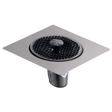 不鏽鋼金屬防臭地漏, 槍灰色, 1入