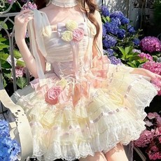 地球小裙子 平替lolita公主裙 芭蕾風蝴蝶結 可愛甜妹童裝