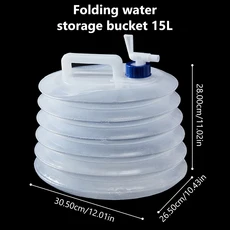 SEAMETAL 5L-15L 자동차 접이식 버킷 휴대용 물통 저장용 캠핑 야외 액세서리, 03 15L