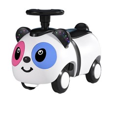 SPEED 熊貓造型音樂滑步扭扭車 適合1.5-5歲兒童, 熊貓白 音樂燈光 靜音耐磨輪, 1套