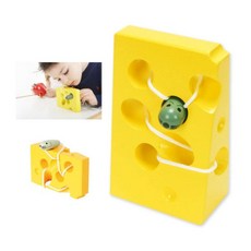 실꿰기장난감 치즈 동물실꿰기 치즈실꿰기, 36개월