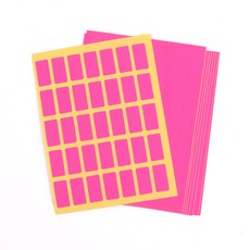 아르테 라벨스티커 사각 10매 이유식라벨스티커, 12x24mm - 핑크