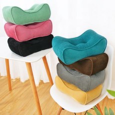 사무실 의자 허리쿠션 등받이 등쿠션 방석 7컬러 베개 허리 쿠션 침대 받침, 핑크