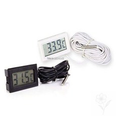 on온가지몰 1m 센서 분리 매립형 LCD 온도계 온도감지기, 블랙, 1개