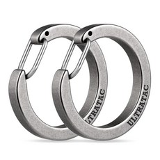UltraTac 2팩 원형 카라비너 키체인 클립 열쇠 EDC 아이템용 스테인리스 스틸 퀵 릴리즈 후크 2979165