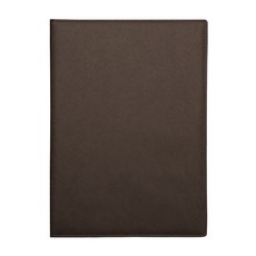 아인텍 고급 2단 가죽파일 A4 3공 O링 내지 40매 HH11, 사피아노 다크브라운 [H5761], 1개