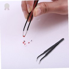 정밀 작업 핀셋 셀프 네일 아트 젤 스톤 장식 부착 제거 도구 뷰티 미용 관리, 1개, 상세페이지 참조