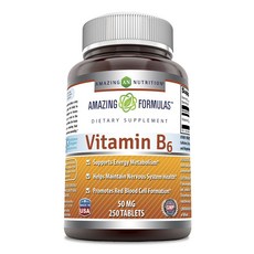 AMAZING NUTRITION 維生素 B6 50 毫克片劑, 1個, 250 件