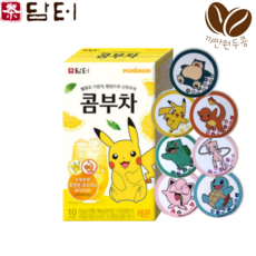 담터 포켓몬 콤부차 레몬 10개입 코스터 증정용, 50g