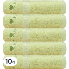 송월타올 SH 베르스 세면타월 100g 20수 면사, 연두, 10개