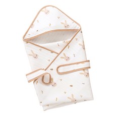 新生兒純棉紗布鋪棉連帽包