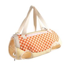 寵物外出單肩背帶 防掙脫溜貓牽繩設計, VC橙子,單肩四腳寵物包(VC橙子)M, 1個