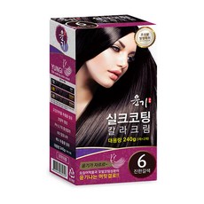 로브로제 윤기 실크코팅 칼라크림 새치커버용 염색약, 6호(진한갈색), 1개