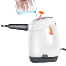 [26년형] POPCHOSE 핸디 스팀청소기 15S 빠른 가열 고온 살균 다기능 고압 스팀 청소기 바닥/주방/차량 청소, 화이트, 3세대