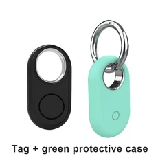 블루투스 스마트 태그 안드로이드 트래커 (실리콘 홀더 포함) 구글 허브와 연동 키 찾기 여행 가방 수하물, 02 Black w Blue case