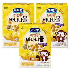 아이얌 일동후디스 한입쏙 바나나볼, 3개, 60g, 바나나맛