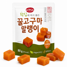 한입에 먹기 좋은 꿀고구마 말랭이 국내산 전라도 황토고구마 100%, 1개, 80g