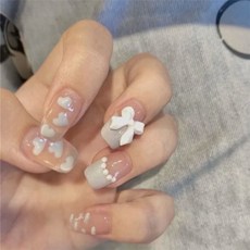 착용형 네일아트 손톱팁 짧은손톱 숏네일 인조팁, 1개, 숏네일#ST21