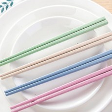 다회용 젓가락 밀 소재 파스텔 플라스틱 젓가락 가정용 주방 도시락용, 1개, 상세페이지 참조, 파스텔젓가락-랜덤