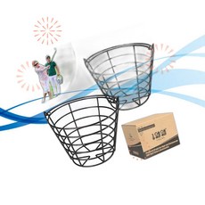 10L0L 골프공 공급기 골프 볼 버킷 - 금속 재질 손잡이 50개 수납 블랙 미포함 AC