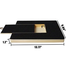 木質寵物可抽拉狗抓板 貓狗指甲修剪銼板, 黑色, 1個