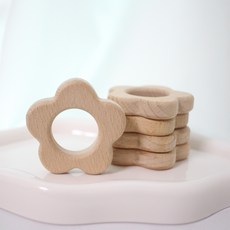 유니로브 동물 모양 우드 장식 마크라메 재료, 꽃