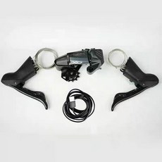 輪峰GeX係列瓜車套件 彎把自行車電子變速器單盤碟剎圈剎 電子變速器 公路腳踏車變速係統, 1個, GEX中腿圈剎