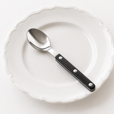 스텐 티스푼 커트러리 카페 아이스크림 디저트 커피, 1개, 블랙