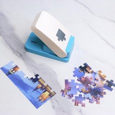 퍼즐펀치 DIY 퍼즐만들기 퍼즐 사이즈 업그레이드, 화이트, 1개